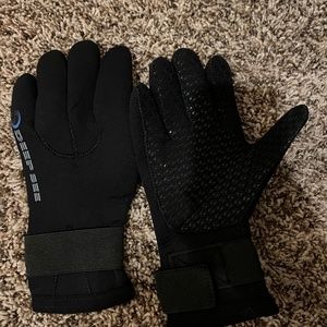 Mens scuba gloves size large